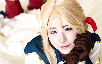 【中出し】厳選美少女にコスプレさせてオレの子を孕ませる！【ヴァイ●レット・エヴァー●ーデン】